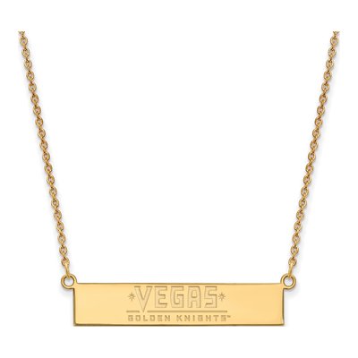 Vegas Golden Knights Gold-Plated Sterling Silver Small Bar Necklace