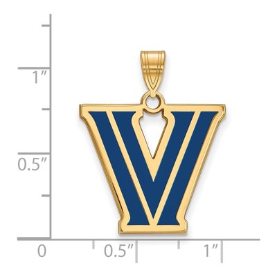 Villanova University Gold-Plated Sterling Silver Large Letter V Pendant – view 2