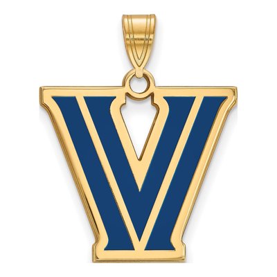Villanova University Gold-Plated Sterling Silver Large Letter V Pendant
