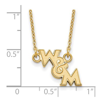 College of William & Mary Gold-Plated Sterling Silver Of Small Pendant – view 3