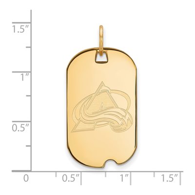 Colorado Avalanche Gold-Plated Sterling Silver Dog Tag Pendant – view 2