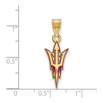 Arizona State University Gold-Plated Sterling Silver Large Pitchfork Pendant – view 2
