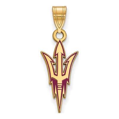 Arizona State University Gold-Plated Sterling Silver Large Pitchfork Pendant