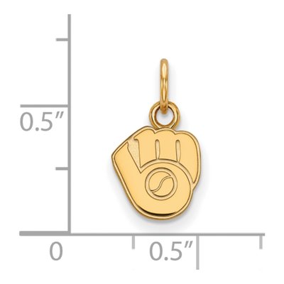 Milwaukee Brewers Gold-Plated Sterling Silver Extra Small Pendant – view 2