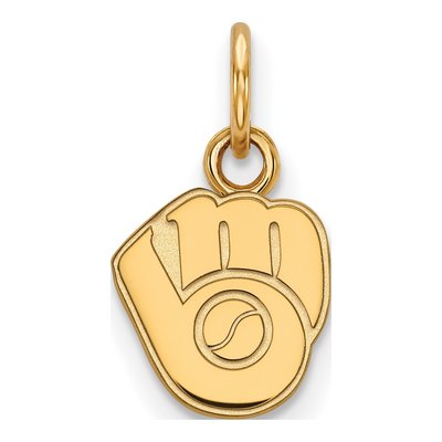 Milwaukee Brewers Gold-Plated Sterling Silver Extra Small Pendant
