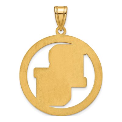 Baylor University Gold-Plated Sterling Silver Bears Extra Large Circle Pendant – view 4