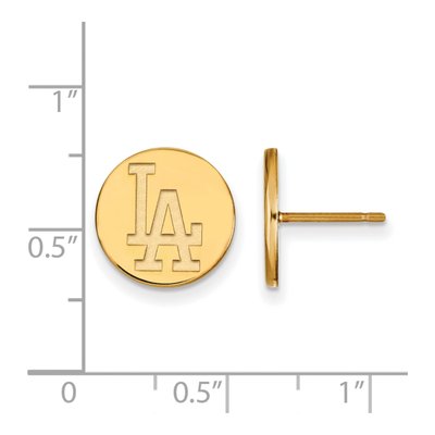 Los Angeles Dodgers Gold-Plated Sterling Silver Stud Earrings – view 2