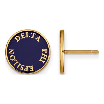 Delta Phi Epsilon Gold-Plated Sterling Silver Sorority Stud Earrings