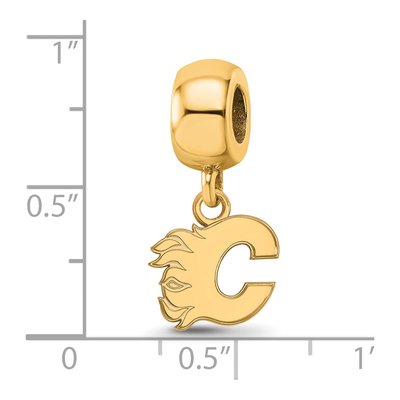 Calgary Flames Gold-Plated Sterling Silver Extra Small Letter C Dangle Bead – view 2