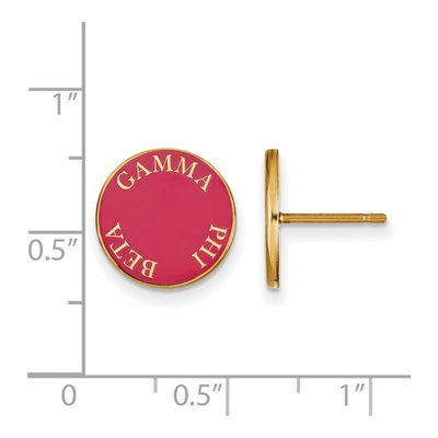 Gamma Phi Beta Gold-Plated Sterling Silver Sorority Stud Earrings – view 2