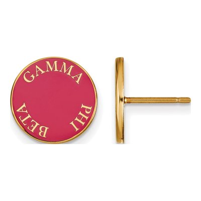 Gamma Phi Beta Gold-Plated Sterling Silver Sorority Stud Earrings