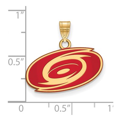 Carolina Hurricanes Gold-Plated Sterling Silver Enameled Pendant – view 2