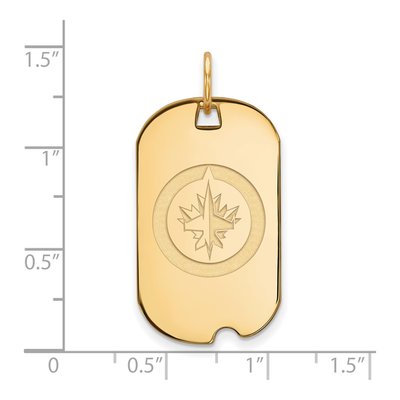 Winnipeg Jets Gold-Plated Sterling Silver Dog Tag Pendant – view 2