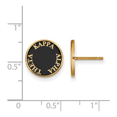 Kappa Alpha Theta Gold-Plated Sterling Silver Enamel Stud Earrings – view 2