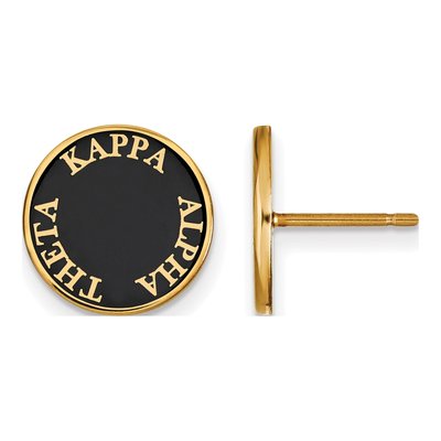 Kappa Alpha Theta Gold-Plated Sterling Silver Enamel Stud Earrings