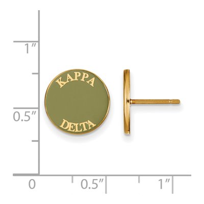 Kappa Delta Gold-Plated Sterling Silver Sorority Enamel Stud Earrings – view 2