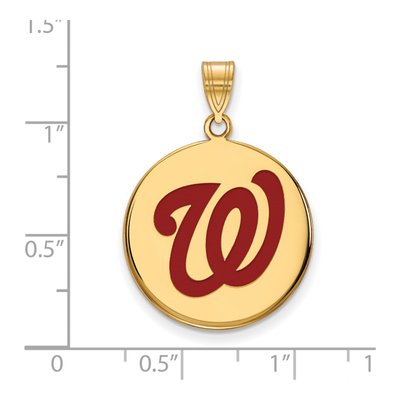 Washington Nationals Gold-Plated Sterling Silver Large Enamel Pendant – view 2
