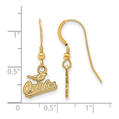 Baltimore Orioles Gold-Plated Sterling Silver Dangle Earrings – view 2