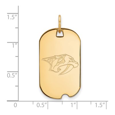 Nashville Predators Gold-Plated Sterling Silver Dog Tag Pendant – view 2