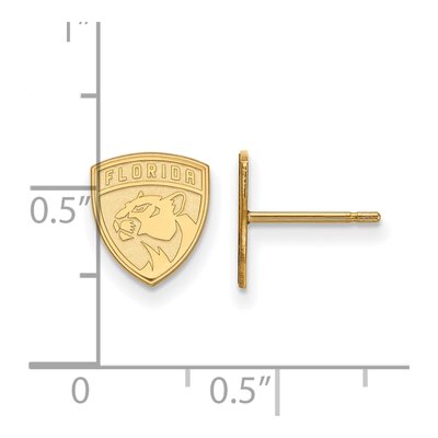 Florida Panthers Gold-Plated Sterling Silver Extra Small Earrings – view 2