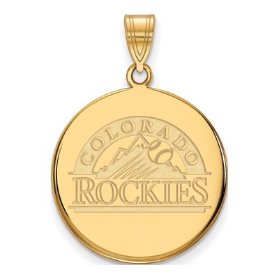 Colorado Rockies Gold-Plated Sterling Silver Large Disc Pendant
