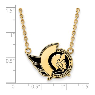 Ottawa Senators Gold-Plated Sterling Silver Large Enamel Pendant Necklace – view 3