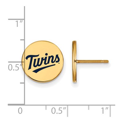 Minnesota Twins Gold-Plated Sterling Silver Enamel Stud Earrings – view 2