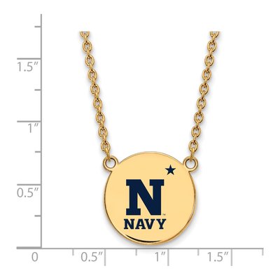 US Naval Academy Enamel Disc Pendant Necklace – view 2
