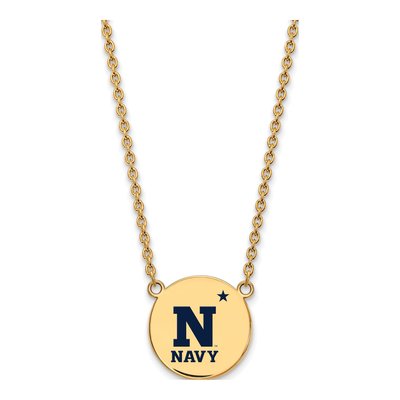 US Naval Academy Enamel Disc Pendant Necklace