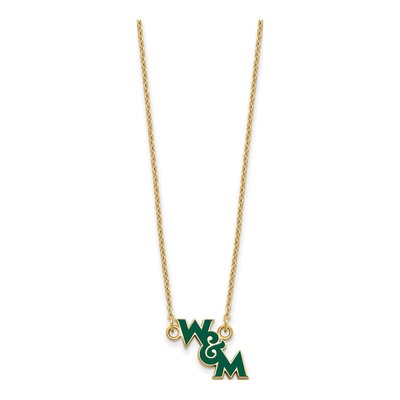 College of William & Mary Gold-Plated Sterling Silver Enameled Pendant – view 2