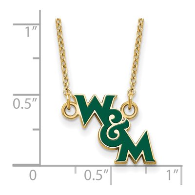 College of William & Mary Gold-Plated Sterling Silver Enameled Pendant – view 3