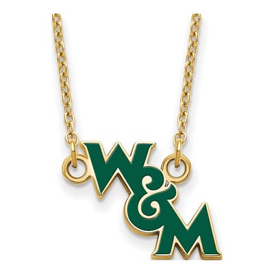 College of William & Mary Gold-Plated Sterling Silver Enameled Pendant