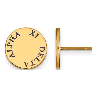 Alpha Xi Delta Gold-Plated Sterling Silver Sorority Stud Earrings