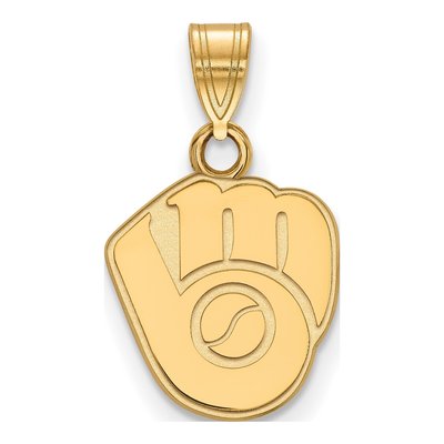 Milwaukee Brewers Gold-Plated Sterling Silver Small Pendant