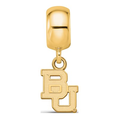Baylor University Gold-Plated Sterling Silver Extra Small Bears Dangle Bead – view 2