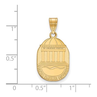 Coastal Carolina University Gold-Plated Sterling Silver Large Crest Pendant – view 2
