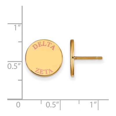 Delta Zeta Gold-Plated Sterling Silver Sorority Enamel Stud Earrings – view 2