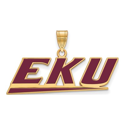 Eastern Kentucky University Gold-Plated Sterling Silver Large EKU Pendant