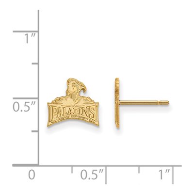 Furman University Gold-Plated Sterling Silver Paladins Stud Earrings – view 2
