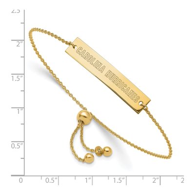 Carolina Hurricanes Gold-Plated Sterling Silver Bar Bracelet – view 3