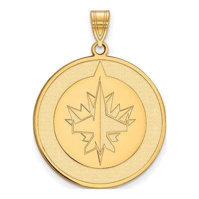 Winnipeg Jets Gold-Plated Sterling Silver Extra Large Pendant