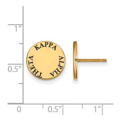Kappa Alpha Theta Gold-Plated Sterling Silver Stud Earrings – view 2
