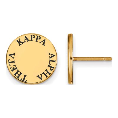 Kappa Alpha Theta Gold-Plated Sterling Silver Stud Earrings