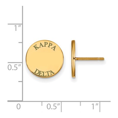 Kappa Delta Gold-Plated Sterling Silver Sorority Enamel Stud Earrings – view 2