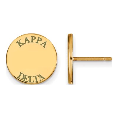Kappa Delta Gold-Plated Sterling Silver Sorority Enamel Stud Earrings