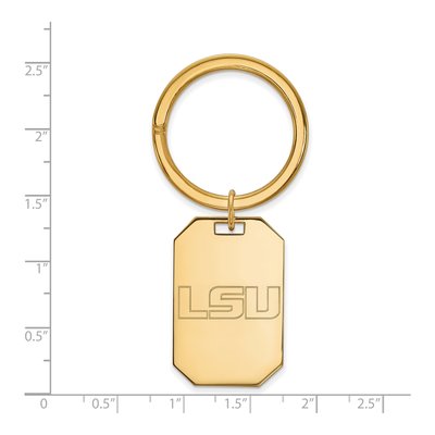 LSU Sterling Silver Gold-Plated Key Ring – view 2