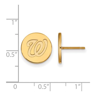 Washington Nationals Gold-Plated Sterling Silver Disc Stud Earrings – view 2