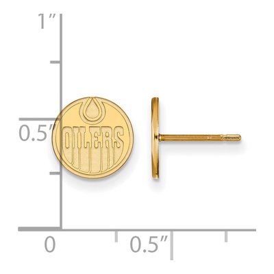Edmonton Oilers Gold-Plated Sterling Silver Earrings – view 2