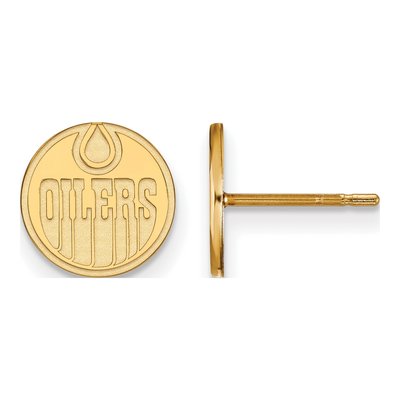 Edmonton Oilers Gold-Plated Sterling Silver Earrings