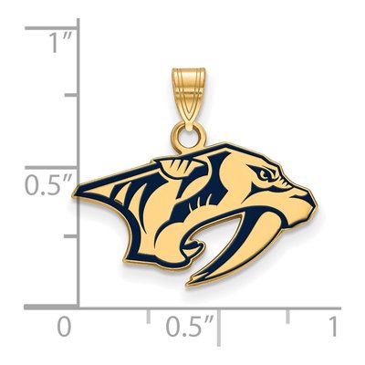 Nashville Predators Gold-Plated Sterling Silver Enameled Pendant – view 2